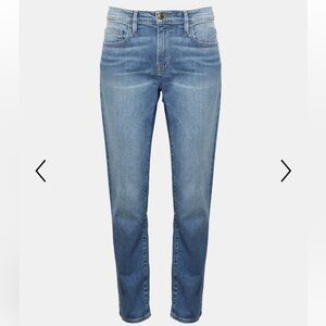 FRAME Le Boy Jeans Sz 26 Inhuist Light Blue Wash Straight Crop Made in USA